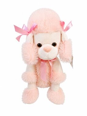 Kellytoy Pack Mates Plush Backpack Pink Poodle Dog Kids Soft Toy Bag New